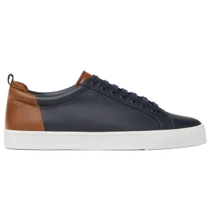 European and American style soft all-match sneakers casual men's shoes navy blue basic color contrast low-top trend sports shoes 5201 – Image 4