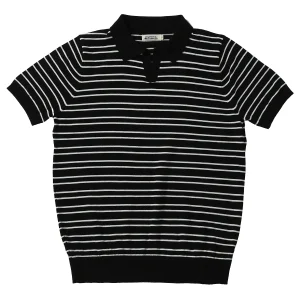 Chaimi Striped Polo Polo Shirt Cotton Men's Knitted Short Sleeve T-Shirt Summer Casual American Retro Ami Khaki – Image 5