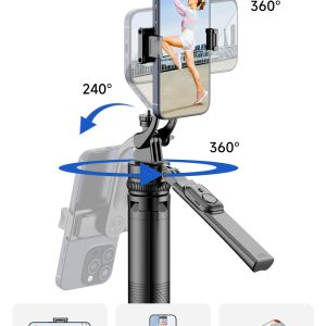 selfie stick, anti-shake, handheld stabilizer, floor-to-ceiling live bracket, four-legged mobile phone stand, photo, video, overhead shot – Image 6