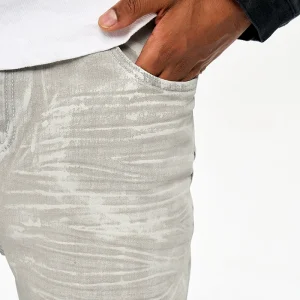 CWHAT High Street Press-Pleated Lime White Coated Brush Wax Brush Glue cleanfit bootcut jeans flared trousers – Image 5