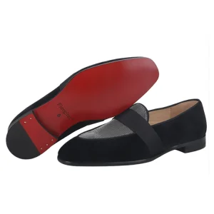 Pilgida Italian design handmade ribbon men's loafers shoes patchwork style velvet moccasins – Image 3