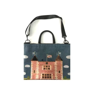 EddyStudio original design 2025 new yarn-dyed jacquard good texture ethnic style wooden handle crossbody bag – Image 5