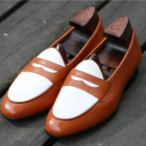 European and American British champagne loafers – Image 3