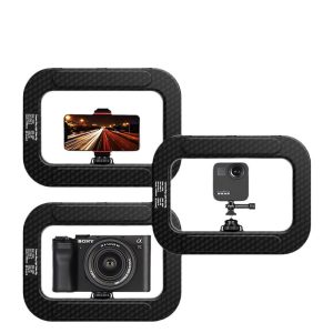 Rabbit cage charging live broadcast mobile phone fill light, outdoor shooting video light, food exploration anchor, beauty light – Image 4