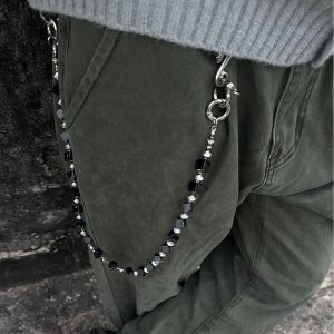 Ainworth ink smudge, dark style, handmade design, trouser chain, niche, high-end, cross-border waist chain, Europe and the United States – Image 4