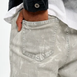 CWHAT High Street Press-Pleated Lime White Coated Brush Wax Brush Glue cleanfit bootcut jeans flared trousers – Image 4