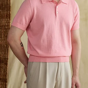 Mr. Lusan summer commuting short-sleeved polo shirt ramie + cotton breathable short gentleman versatile lapel T-shirt tide man – Image 5