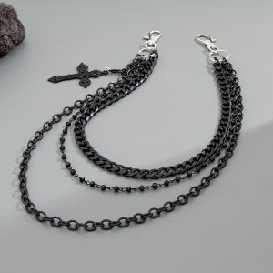 European and American hip-hop cross trouser chain men's fashion personality jeans chain dark punk waist chain men's matching accessories – Image 5