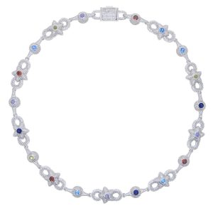 Cross-border hip hop foreign trade new eye star zircon necklace Hiphop fashion trend men's jewelry wholesale trend – Image 5