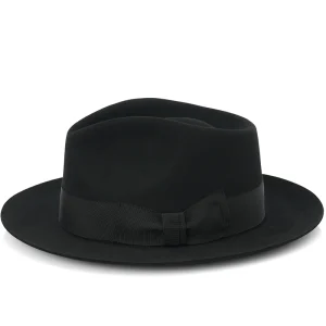 denla autumn and winter casual versatile top hat pure wool tweed fashion gentleman hat women's big brim british jazz hat men – Image 4
