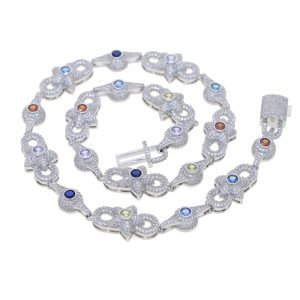 Cross-border hip hop foreign trade new eye star zircon necklace Hiphop fashion trend men's jewelry wholesale trend – Image 6