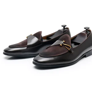 Enlas Inlanz loafers, genuine leather, handmade business formal wear, British men's casual leather shoes, slip-on shoes – Image 4