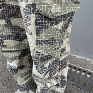 Vintage Wash Distressed Camouflage Pants Loose Straight Cargo Pants Outdoor Multi Pocket Casual Trousers Tide – Image 3