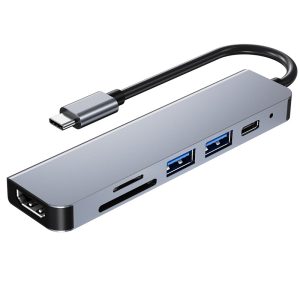 La station d’accueil USB Cross-border spot convient à la station d’accueil Huawei MacBook Apple iPad 6-en-1 Type-C – Image 4