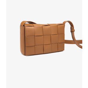 brand men's bag, light luxury plaid woven small square bag – Image 6