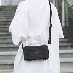 sac de rue polyvalent carré boîte sac simple sac à bandoulière sac de téléphone portable – Image 3