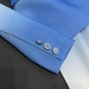 Mode, luxe, vêtements de cérémonie professionnels, costume slim dégradé vert de haute qualité, pantalons pour femmes, ensemble deux pièces A923 – Image 6