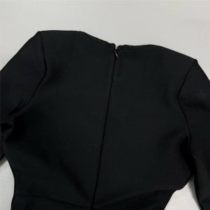 Robe Bandage à manches longues, tempérament européen et américain, jupe longue, robe de mode, industrie lourde, diamant diamant, tempérament des femmes, commerce extérieur – Image 6