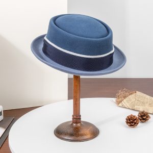2025 Linglong Autumn Winter New Hat Women's Tweed Topper Roll Rim Flat Cap Vintage Bow British Felt Hat – Image 3