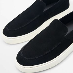 MD hommes chaussures confortable été nouveau coup de pied doux daim décontracté mocassins un pied – Image 3