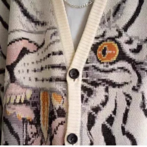 QUITE RIGHT, MARIA TIGER JACQUARD CARDIGAN – Image 9