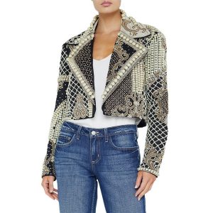 2025 Cruise New European and American Star Fashion Hua Luxury Heavy Industry Embroidered Beaded Diamond Short Jacket Jacket – Image 3