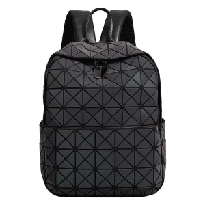 UR Geometric Rhombic Laser Backpack 2024 New Large Capacity Commuter Backpack Student School Bag Computer Bag – Image 3