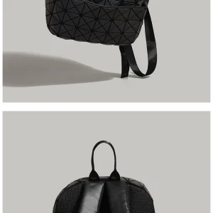 UR Geometric Rhombic Laser Backpack 2024 New Large Capacity Commuter Backpack Student School Bag Computer Bag – Image 4