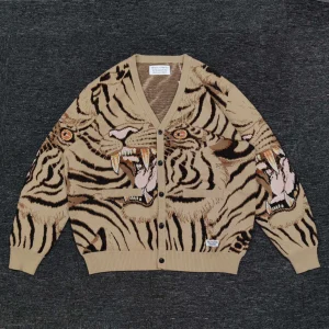 QUITE RIGHT, MARIA TIGER JACQUARD CARDIGAN – Image 7
