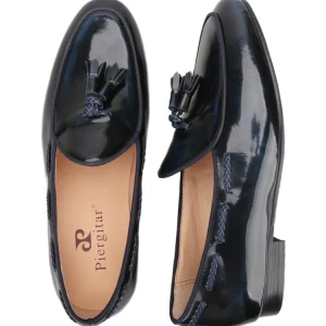 Italy design two-tone hand-polished calfskin men's Belgium loafers with color tassel yuppie shoes men – Image 4