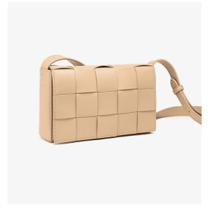 brand men's bag, light luxury plaid woven small square bag – Image 7