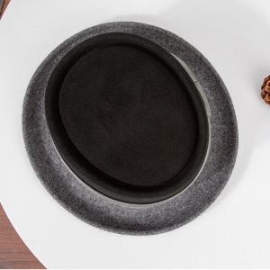 2025 Linglong Autumn Winter New Hat Women's Tweed Topper Roll Rim Flat Cap Vintage Bow British Felt Hat – Image 8