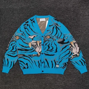 QUITE RIGHT, MARIA TIGER JACQUARD CARDIGAN – Image 3