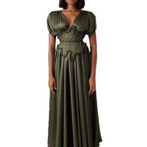 Bat sleeve slimming waist seal long skirt bat sleeve slimming waist seal long skirt – Image 5