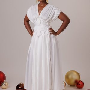 Bat sleeve slimming waist seal long skirt bat sleeve slimming waist seal long skirt – Image 3