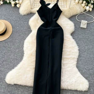 Dinner dresses, female celebrities, high-end elegant heavy industry, diamond-encrusted three-dimensional flowers, cinched waist, thin suspender slit dress – Image 4