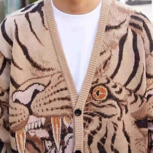 QUITE RIGHT, MARIA TIGER JACQUARD CARDIGAN – Image 8