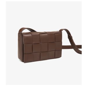 brand men's bag, light luxury plaid woven small square bag – Image 5