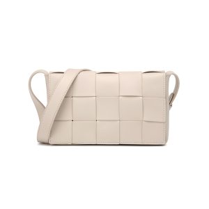brand men's bag, light luxury plaid woven small square bag – Image 4