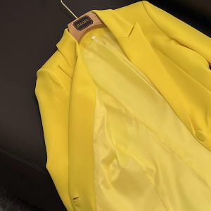 Nouveau printemps 2025 européen et américain Blazer détachable plume mode femme Blazer D930 – Image 4