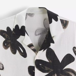 ZA Nouveau Mode Lâche Demi-Manches Pinceau Contraste Peinture Imprimer Casual Chemise À Manches Courtes 5659154 – Image 5