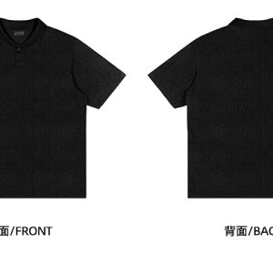 Wukong has a textured knitted short-sleeved polo shirt for men's summer trendy brand loose casual breathable lapel T-shirt – Image 4