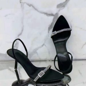 Versatile new summer stiletto heels women's pointed toe rhinestones French beautiful sandals women's stiletto heels with a straight strap women's shoes – Image 5