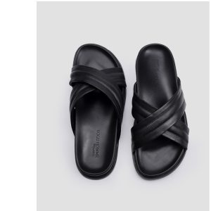 Summer cross leather sandals british trend men's open toe personality cowhide beach shoes non-slip flip-flop men – Image 4