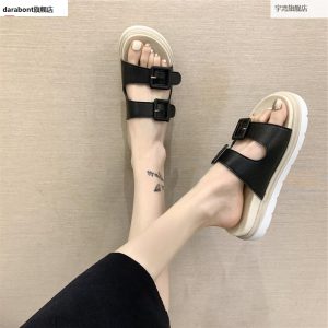 Nouvelles pantoufles d’été pour femmes, quand la marée est haute, célébrités d’Internet, sandales de sport à semelles épaisses de plage, femmes – Image 4