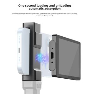 2025 mobile phone split screen device, magnetic mobile phone selfie display, suitable for iphone rear camera to take photos and live broadcasts – Image 4