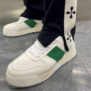 2025 spring new spliced webbing cuffs zipper pattern straight leg athleisure pants men's loose long pants tide – Image 5