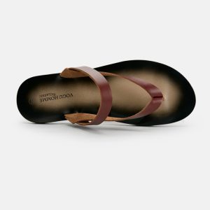 Large dock layer cowhide summer slippers men's non-slip casual leather flip-flops trendy breathable clip-on beach shoes – Image 5
