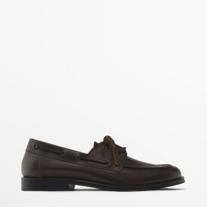 MD Hommes Chaussures Printemps 2025 Nouveau Style Britannique Strappy Marron Cuir de Vache Mocassins Chaussures Bateau – Image 5
