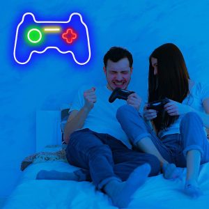 New cross-border led neon gamepad men's version women's ambience lamp interior decoration light back panel neon light – Image 4